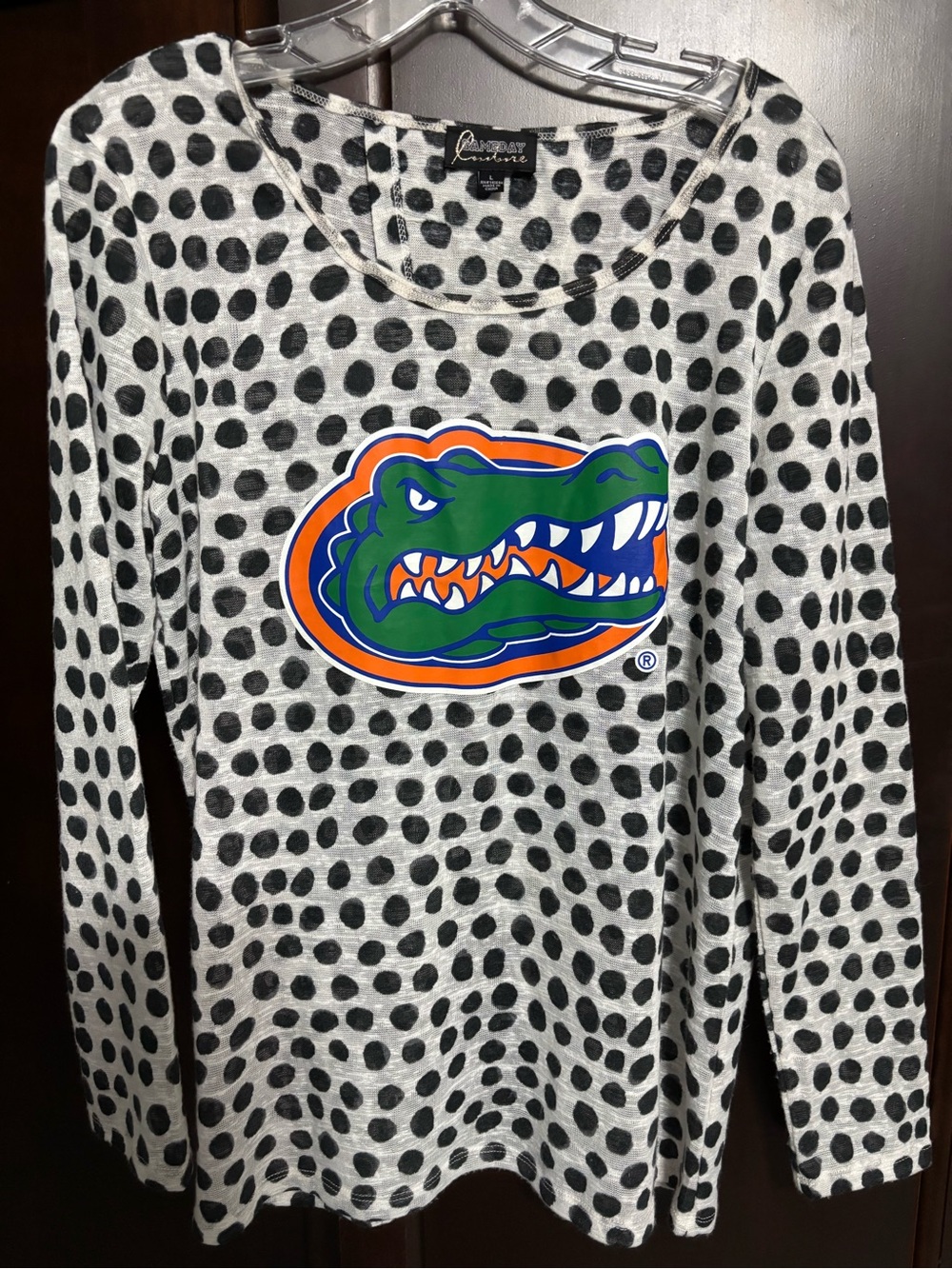 Gameday Couture Polka Dot Florida Gators Long Sleeve Top